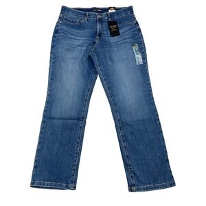 Lee Jeans Women 10 Short Straight Leg Mid Rise Ultra Lux Comfort Stretch Med Was